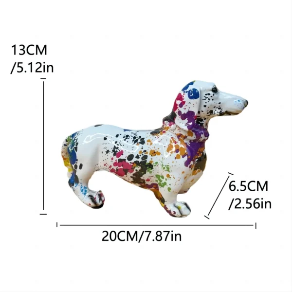 Escultura de Bulldog Francês Colorida