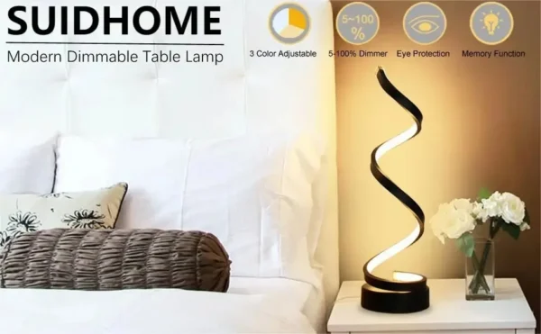 Candeeiro de Mesa LED Espiral