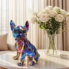 Escultura de Bulldog Francês Colorida