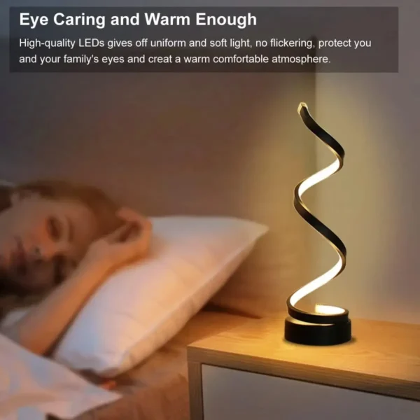 Candeeiro de Mesa LED Espiral