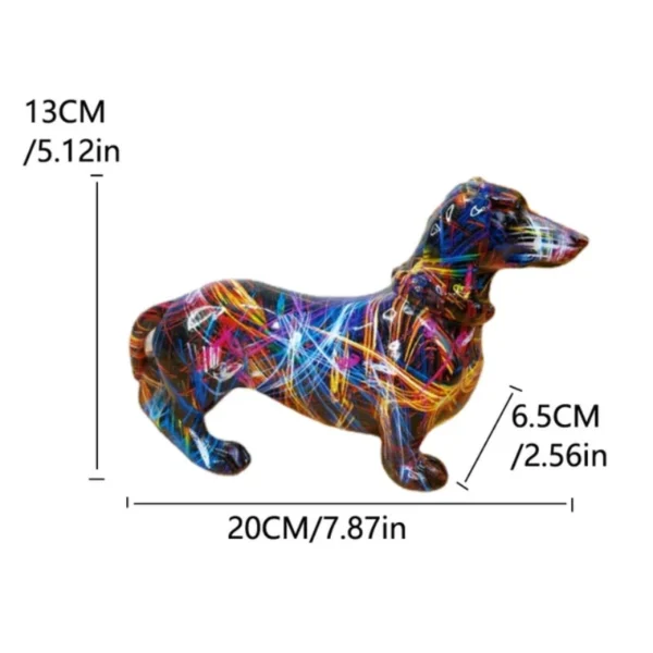 Escultura de Bulldog Francês Colorida