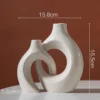 Conjunto de 2 Vasos Cerâmicos Vazados em Estilo Nórdico Moderno