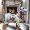 Escultura de Bulldog Francês Colorida
