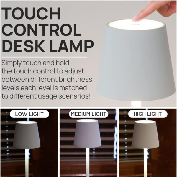 Candeeiro de Mesa com Sensor Touch e Bateria Recarregável