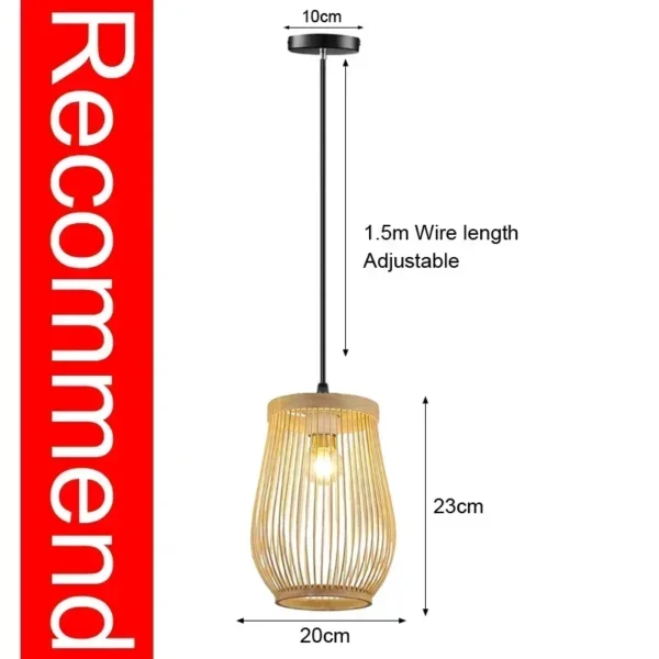 Candeeiro de Teto em Bambu e Vime — Elegância Natural para a Sua Casa