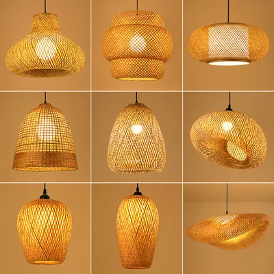 Candeeiro de Teto em Bambu e Vime — Elegância Natural para a Sua Casa