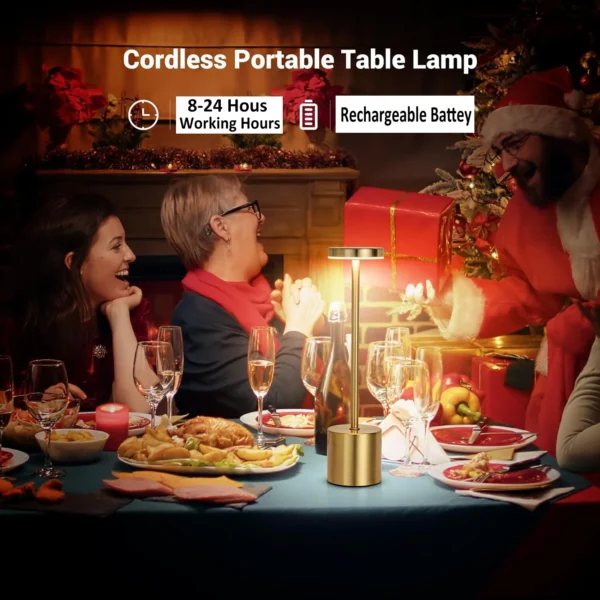 Candeeiro de Mesa LED com Sensor Touch e Bateria Recarregável