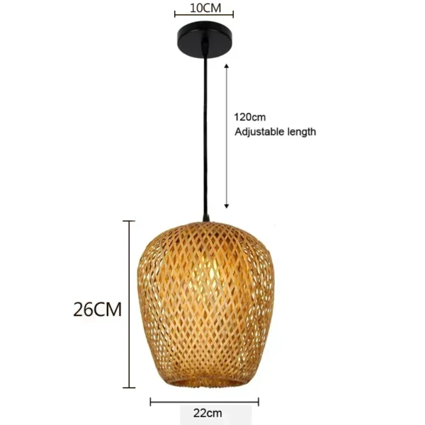 Candeeiro de Teto em Bambu e Vime — Elegância Natural para a Sua Casa