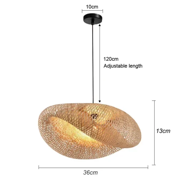 Candeeiro de Teto em Bambu e Vime — Elegância Natural para a Sua Casa