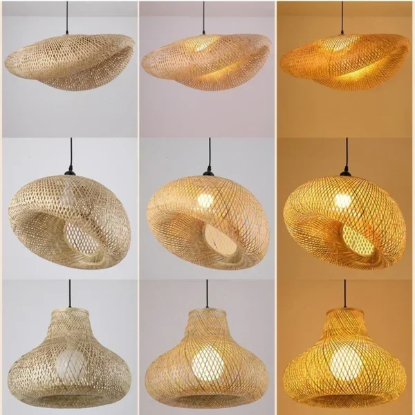 Candeeiro de Teto em Bambu e Vime — Elegância Natural para a Sua Casa