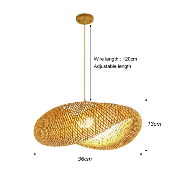 Candeeiro de Teto em Bambu e Vime — Elegância Natural para a Sua Casa