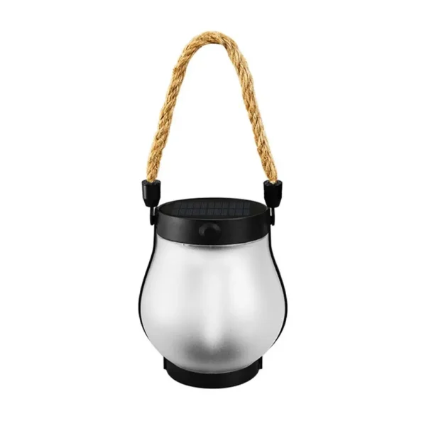 Lanterna solar LED com efeito de fogo