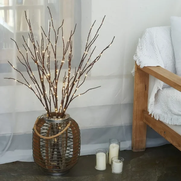 Ramo de Bétula Iluminado com Luz LED
