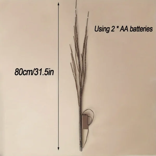 Ramo de Bétula Iluminado com Luz LED